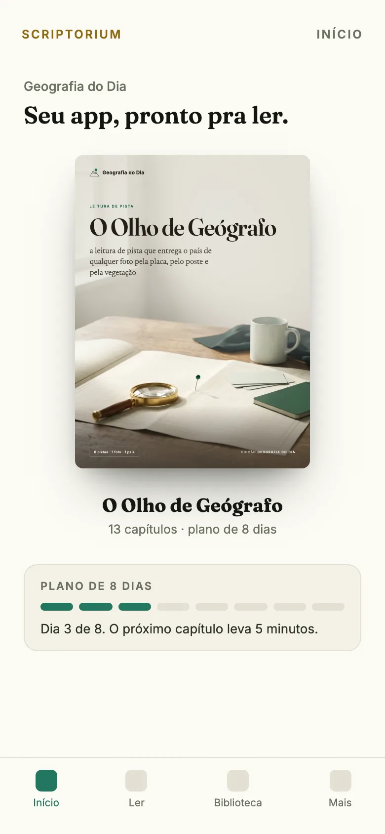 Capa do app do guia O Olho de Geógrafo